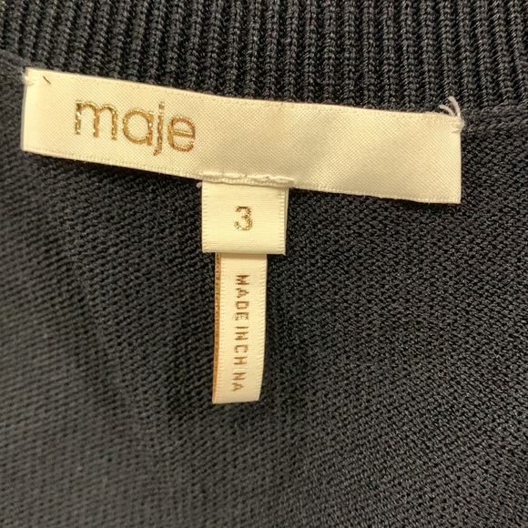 Maje pleated black/white pattern dress. - Picture 8 of 9